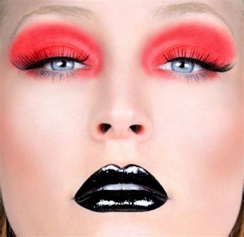 Black Lips Red Eyeshadow Red Eyeshadow Makeup Inspiration Makeup