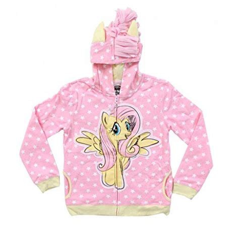 My Little Pony Fluttershy Stars Girls Pink Hoodie Clothing