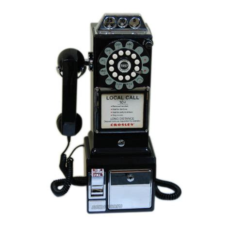 Купить настенный телефонный аппарат Crosley Cr56 с монетами США
