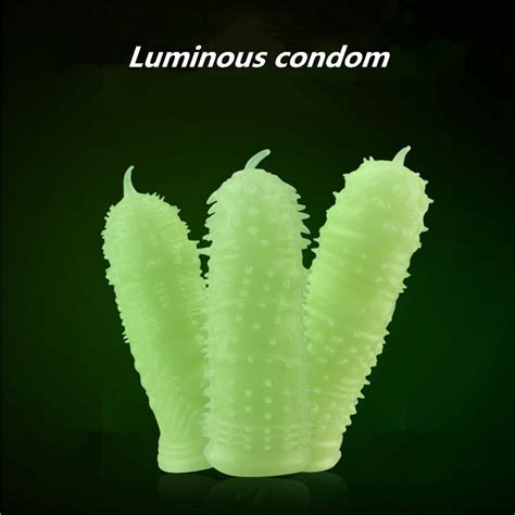 Luminous Full Cover Ejaculation Delay Cock Rings Condoms Toys Silicone