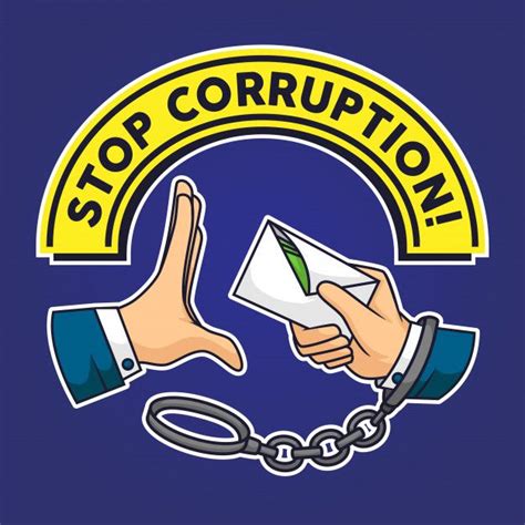 Stop Corruption Hand Sign In 2020 Poster On Corruption Corruption