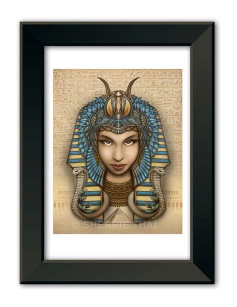 Egyptian Pharaoh Queen Hatshepsut Art Print Original Design Etsy