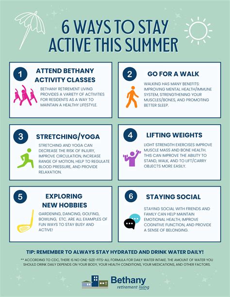 6 Ways To Stay Active This Summer Bethany Retirement Living