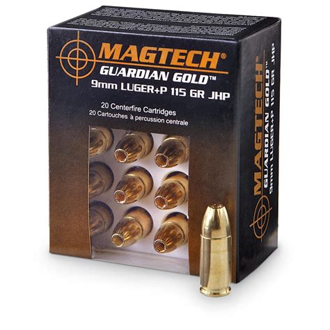 Magtech Guardian Gold 9mm Lugerp Jhp 115 Grain 20 Rounds 65594
