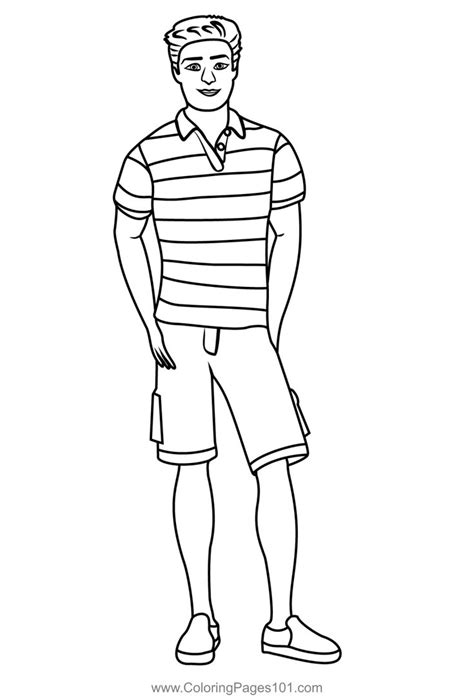 Ken From Barbie Life In The Dreamhouse Coloring Page Barbie Coloring