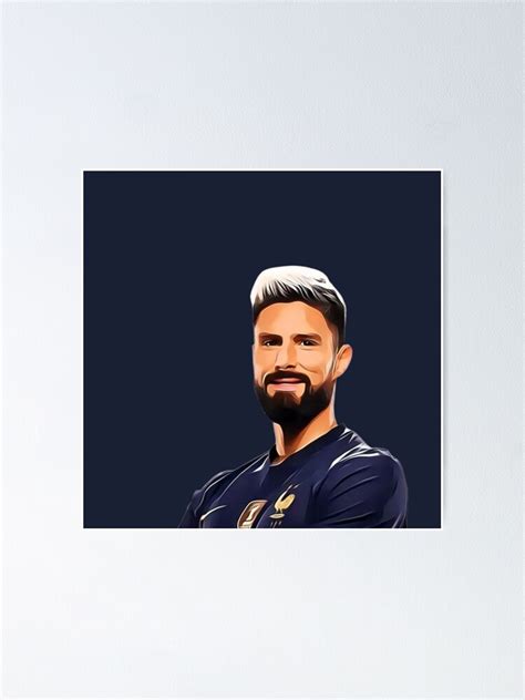 Olivier Giroud Cartoon Poster For Sale By Stellastoria Redbubble