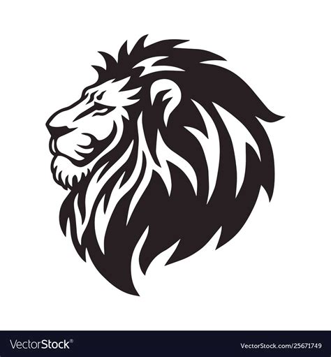 Wild Lion Head Logo Icon Design Royalty Free Vector Image