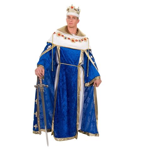 Kings Robe Medieval King Royalty Velvet Deluxe Halloween Adult Costume