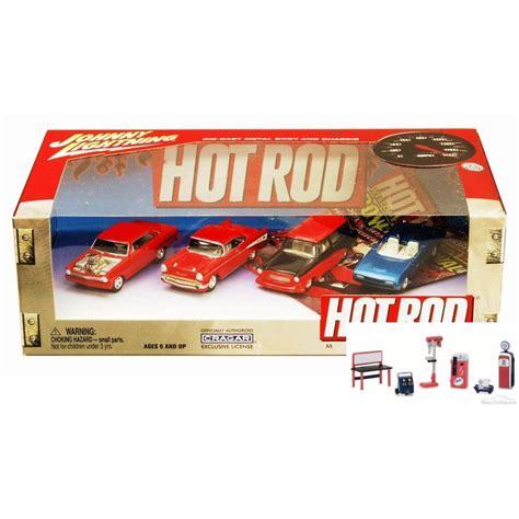 Diecast Car And Chevron Shop Tools Package Hot Rod Magazine 4 Car