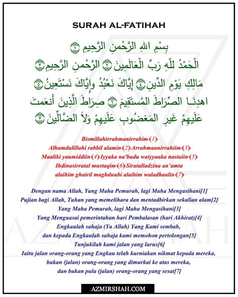 Terjemahan Surah Al Fatihah Dalam Bahasa Inggris Dan Vrogue Co