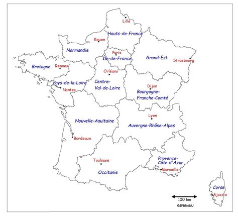 Noms des habitants, classés par département. carte de france region vierge a imprimer - Les cartes de ...