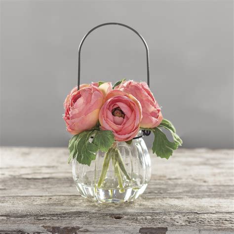 Pink Ranunculus Vase Primitives By Kathy