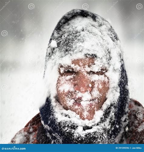 Man In Snow Storm Stock Photo Image Of Mountain Exploration 29109596