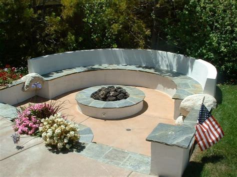 Image Result For Stucco Seating Backyard Sunken Fire Pits Fire Pit