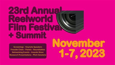 2023 Reelworld Summit Paradise Theatre Toronto November 1 To November 7