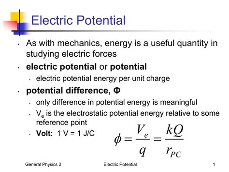 Electric Potential Concept Map