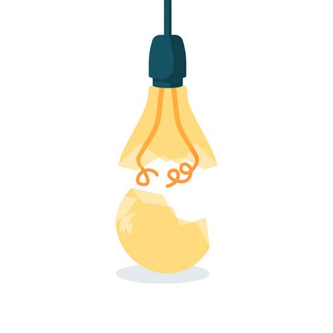 Cracked Light Bulb Illustrations Royalty Free Vector Graphics And Clip