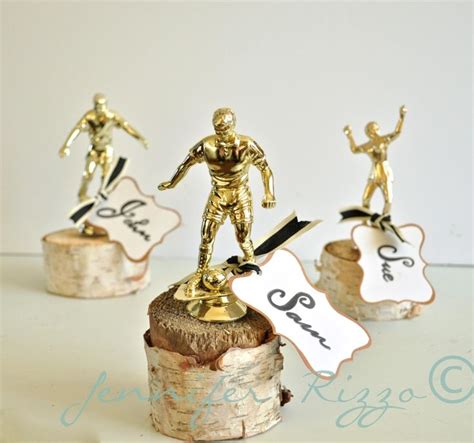 Upcycling Old Trophies To Make Place Card Settings Old Trophies