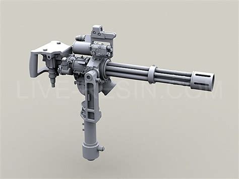 M134d Minigun On Vertical Arm Mount With Earlylate Barrel Clamp With