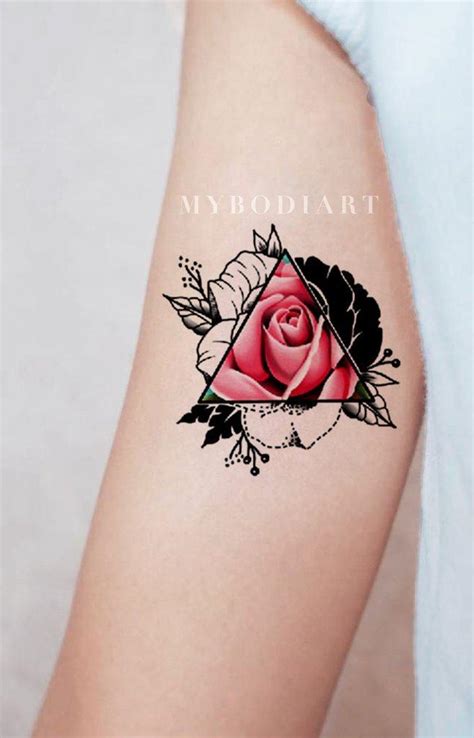 Rita colorful watercolor melting splat floral rose flower temporary tattoo. 30+ Simple and Small Flower Tattoos Ideas for Women ...