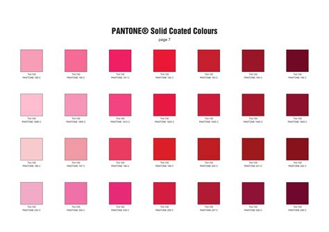 Pantone Paint Codes And Color Charts