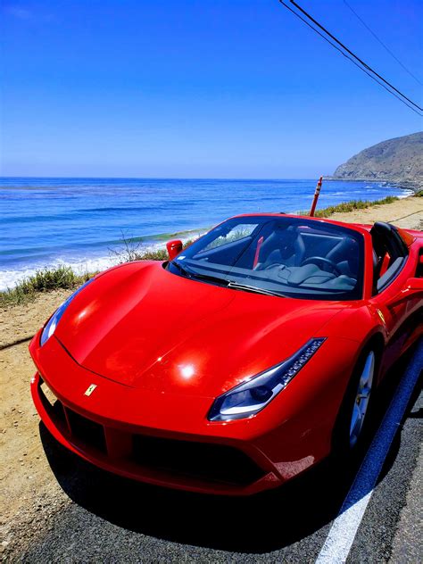 The new generation of racing cars. Rented this in Los Angeles through Turo, highly recommend. 2019 488 GTB Spider. Pic is HWY 1 ...