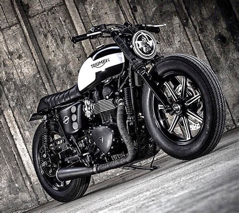 ‘black Bulldog Triumph Bonneville K Speed Customs Pipeburn