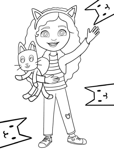Catrat from Gabby's Dollhouse Coloring Page - Free Printable Coloring