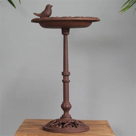 Cast Iron Pedestal Bird Bath And Feeder Table By Garden Selections