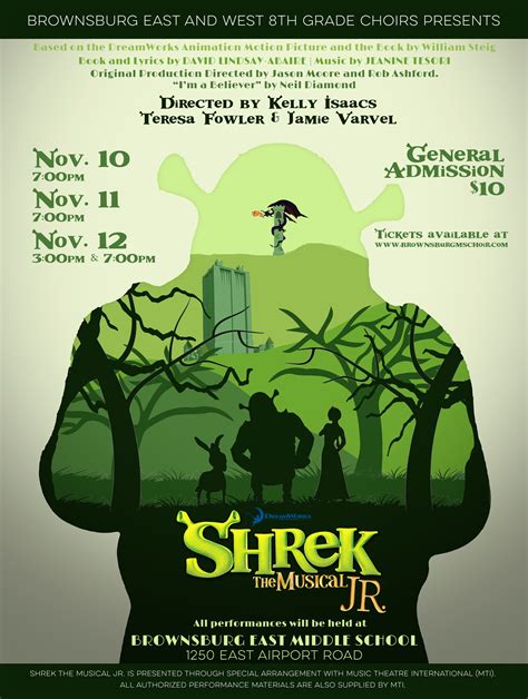 Shrek The Musical Jr At Brownsburg Middle School Choirs Performances