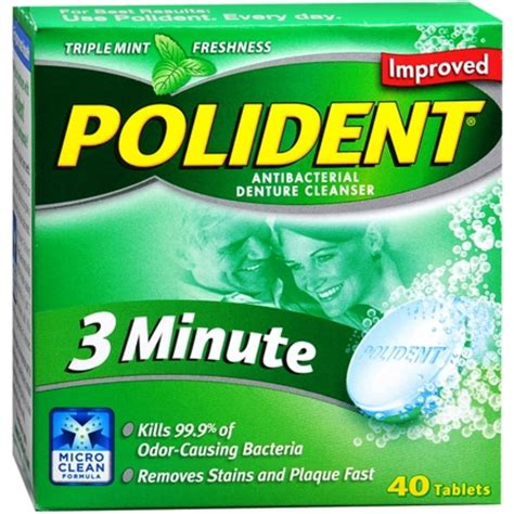 6 Pack Polident 3 Minute Tablets 40 Tablets