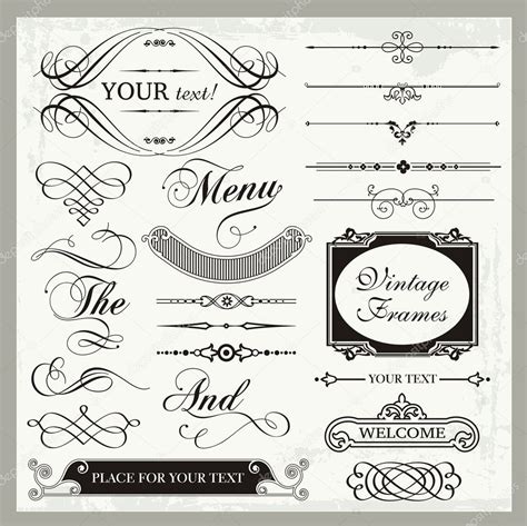 Vintage Designs — Stock Vector © Clipart Design 21042253