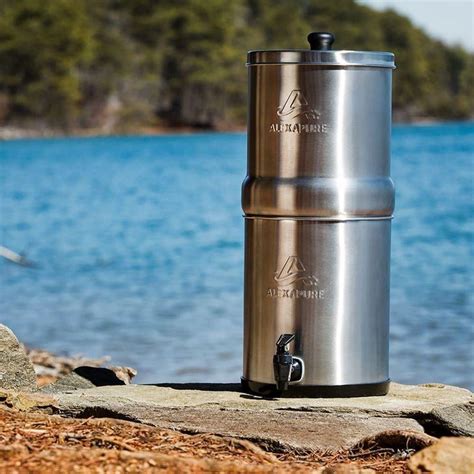 A charcoal water filter system is preferable because having it won't cause a household too much trouble about maintenance issues. Alexapure Pro Water Filtration System | Gravity Fed Water ...