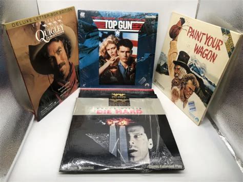 Lot Of 6 Laserdisc Movie Top Gun Die Hard The Abyss Clint Quigley Down