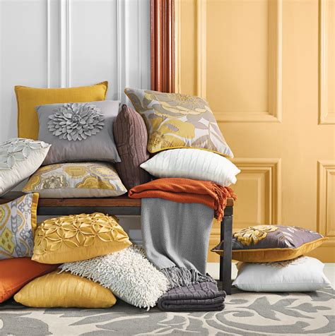Throw Pillows And Sofa Pillows Living Room Decor Pillows Yellow Decor