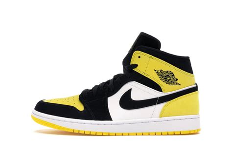 Air Jordan I Mid Yellow Toe Black Outpump