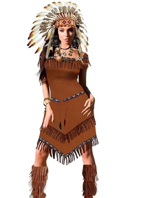 Native American Indian Womans Costume Hidden Identity Costumes
