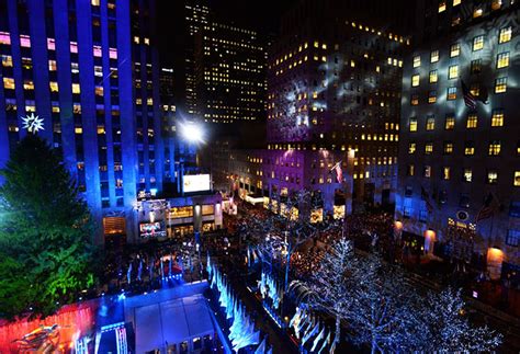 Rockefeller Center Christmas Tree Lights Up New York City
