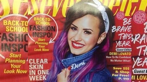 Demi Lovato Covers Seventeen Magazine With Colorful Hair Youtube