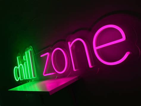Chill Zone Neon Sign Chill Wall Decoration Bright Signs Light Etsy