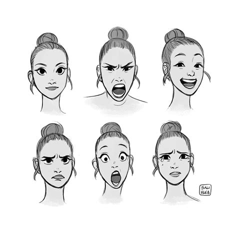 How To Draw Face Expressions Cartoon Cartoon Drawing