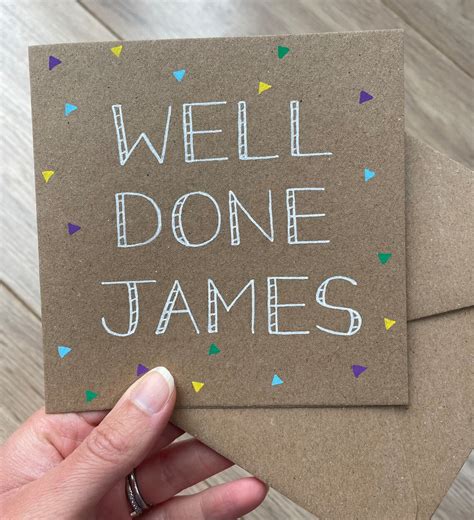 Well Done Card Great Job Card Congratulations Card Etsy