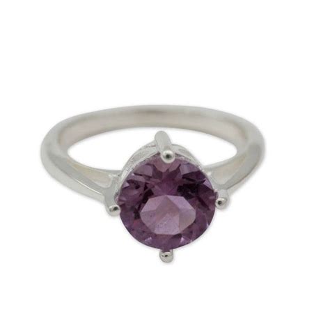 Friendship Rings Amethyst Ring 92 5 Sterling Silver Solitaire Ring