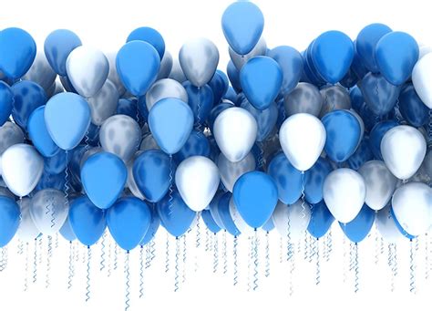 Royal Blue And Silver Balloons Baby Shower Boy Backgrounds