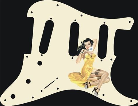 Custom Strat Pickguards With Classic Pin Up Girls And More ~ Stratocaster Guitar Culture