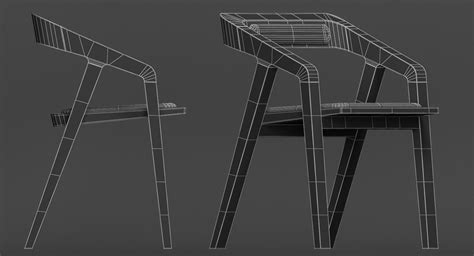 3d Katakana Chair Model Turbosquid 1356708
