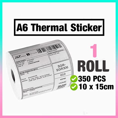 350pcs Thermal Paper Label Sticker 10 X 15 Cm Airway Bill Sticker