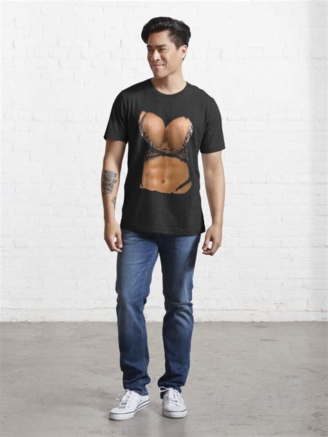 Fake Abs Shirt Bikini Body Muscle Six Pack Fake Big Boobs T Shirt For