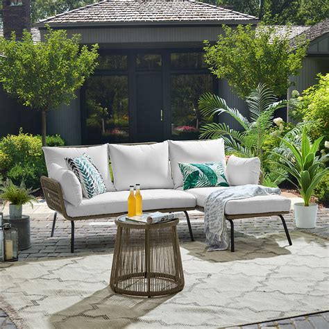 It's ideal for you to look for the highly resistant material since this furniture will be kept. Barton 3 Pieces Patio Sectional Set Wicker Sectional Sofa ...