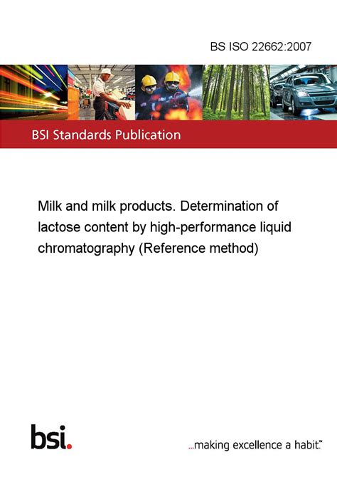 Bs Iso 226622007 Milk And Milk Products Determination Of Lactose